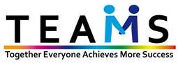 T.E.A.M. Foundation logo with multicolored letters and the slogan "Together Everyone Achieves More Success.